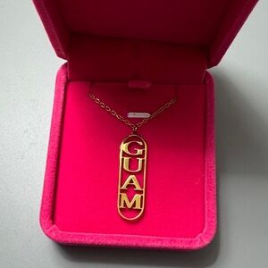 Gold GUAM Pendant Necklace